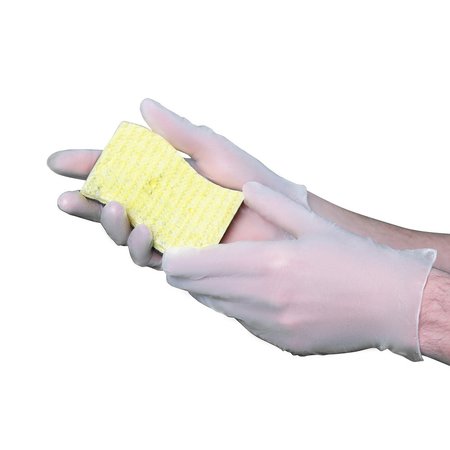 Vguard A22A1, Industrial Glove, 2.8 mil Palm, Vinyl, Powdered, Medium, 1000 PK, Clear A22A12